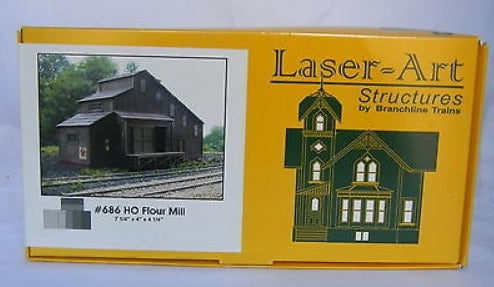 Branchline Trains 686 HO Flour Mill Laser-Art Building Kit