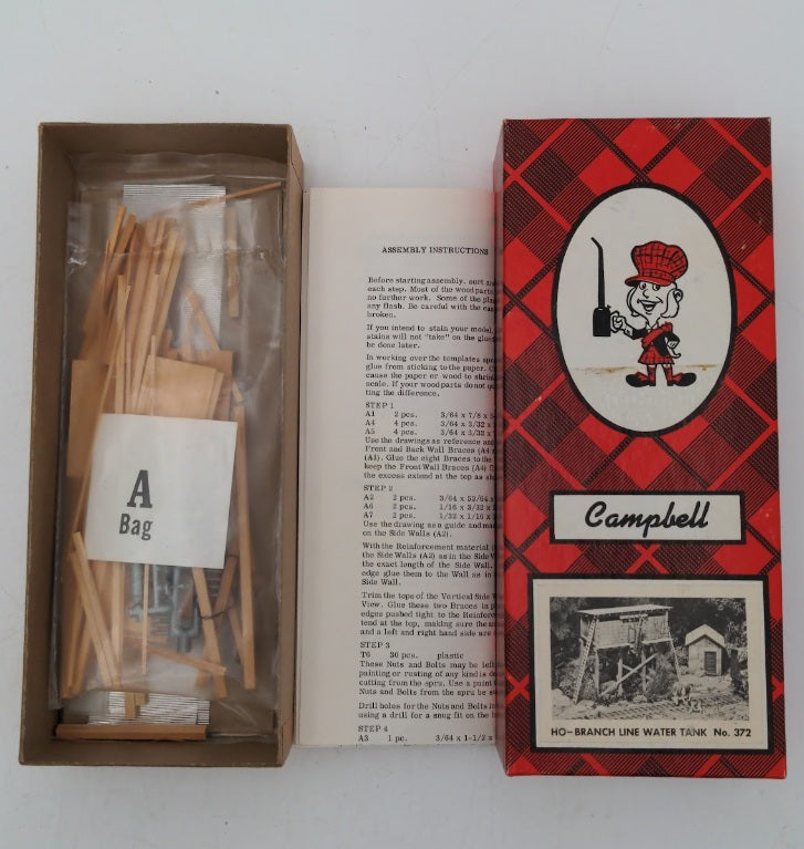 Campbell Scale Models 372 HO Branch Line Water Tank Kit