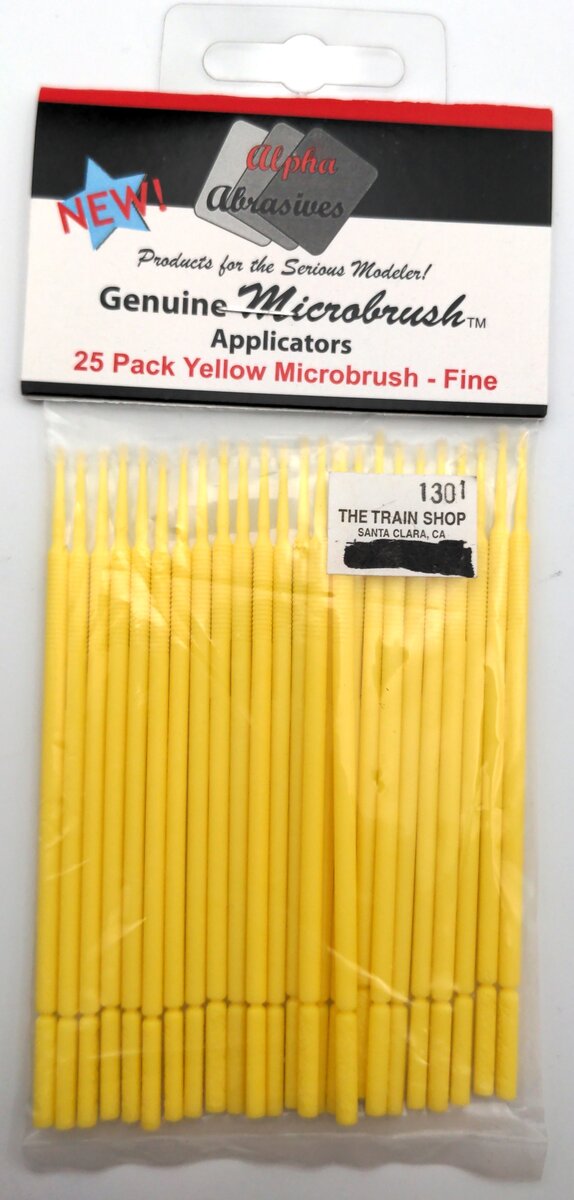 Alpha Abrasives 1301 Yellow Fine Microbrush (Pack of 25)