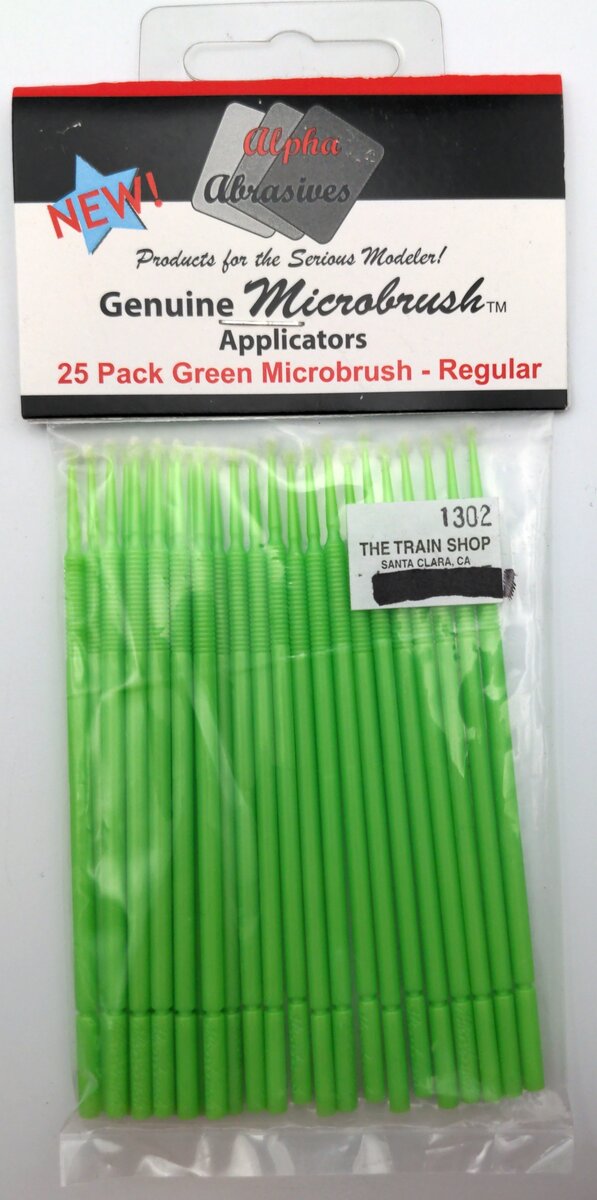 Alpha Abrasives 1302 Green Regular Microbrush (Pack of 25)