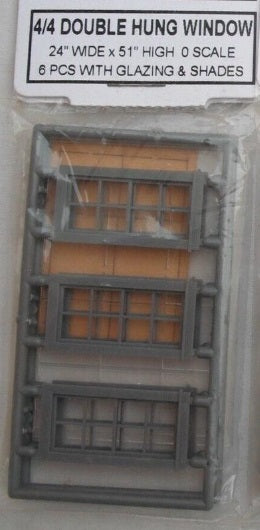 Tichy 2047 O 4/4 Double Hung Window 24" W x 51" H W/Glazing & Shades (Pack of 6)