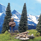 Grand Central Gems SMKY01 Smokey Bear with Pine Trees (Set of 3)