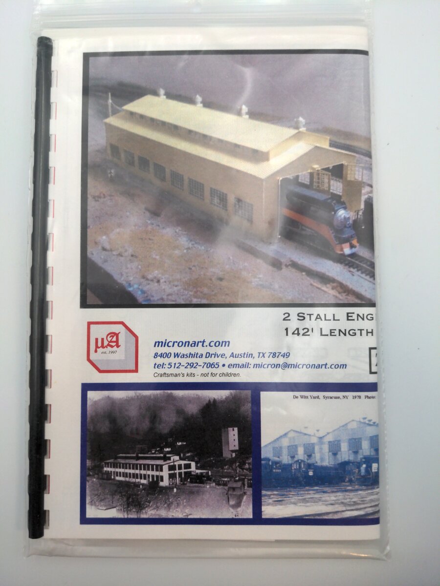 Micron Art 1087A Z Etched & Cast Metal Two Stall Engine House 143 Scale Feet