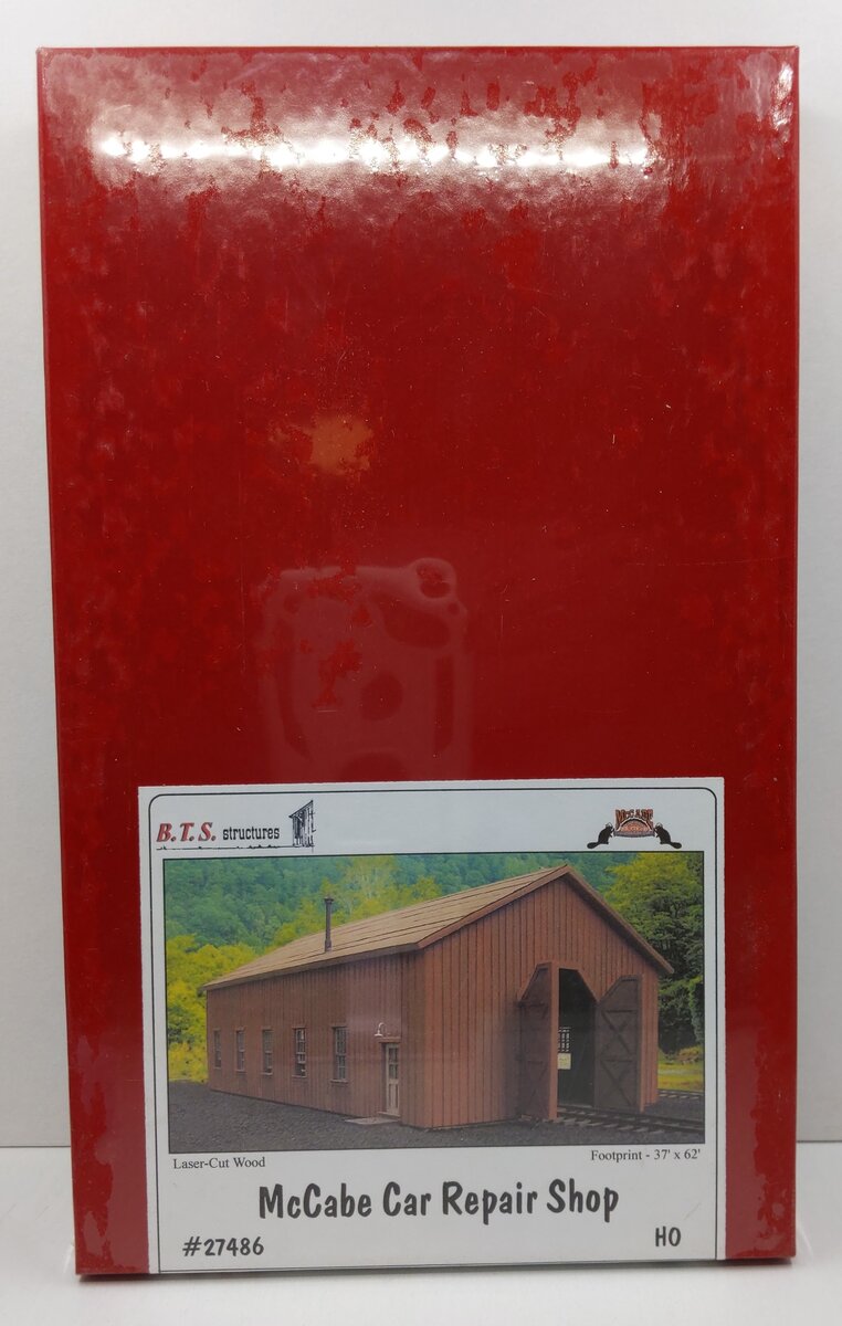 BTS 27486 HO McCabe Lumber Rail Facility Series Kit Car Repair Shop