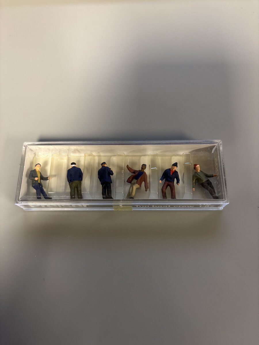 Preiser 1010052 HO Tug Boat/Carfloat Crew Figures (Set of 6)
