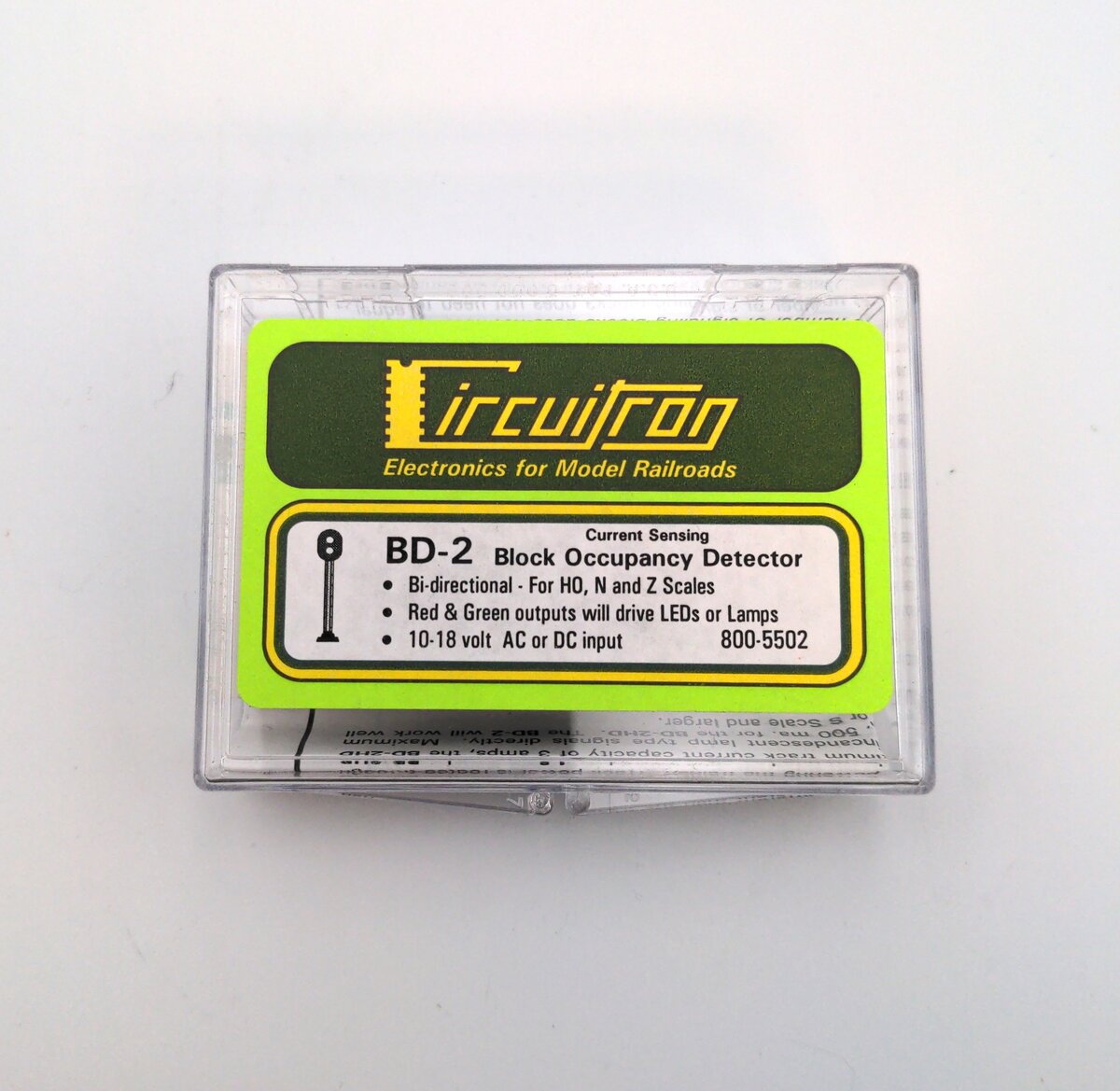 Circuitron 800-5502 HO BD-2 Current Sensing Detection Unit
