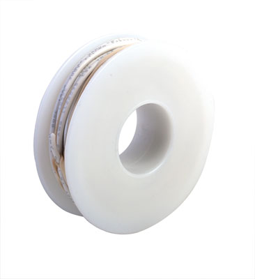 Wire Works 118160309 30' White # 18 Gauge One-Conductor Hookup Wire