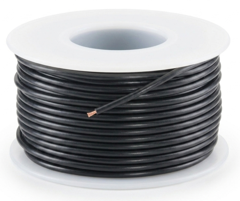 Wire Works 122070900 90' Black #22 Gauge 1-Conductor Wire