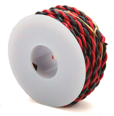 Wire Works 218160200 20' Black & Red #18 Gauge Two-Conductor Hookup Wire