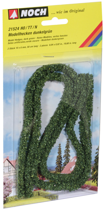 Noch 21524 Model Hedge 10 x 6mm (Dark Green)