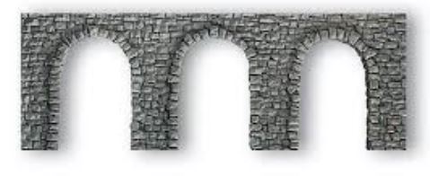 Noch 58120 HO Wall with Arches - 10 x 4-3/4