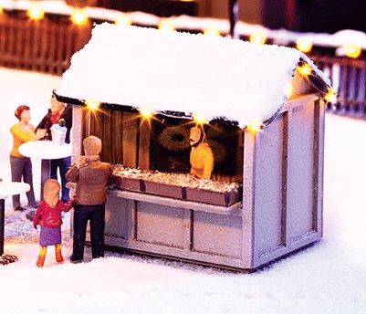 Noch 65610 HO Christmas Market w/Lights