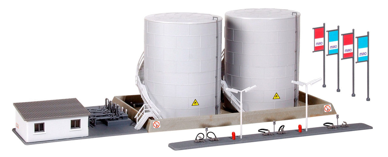 Kibri 37467 N Twin Deep Tanks MIRO w/Office Building & Filling Plant Kit