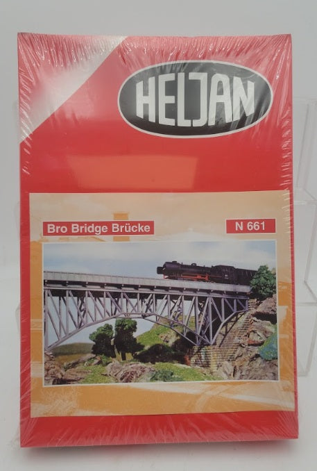 Heljan 661 N Scale Arch Bridge W/Piers Plastic Building Kit