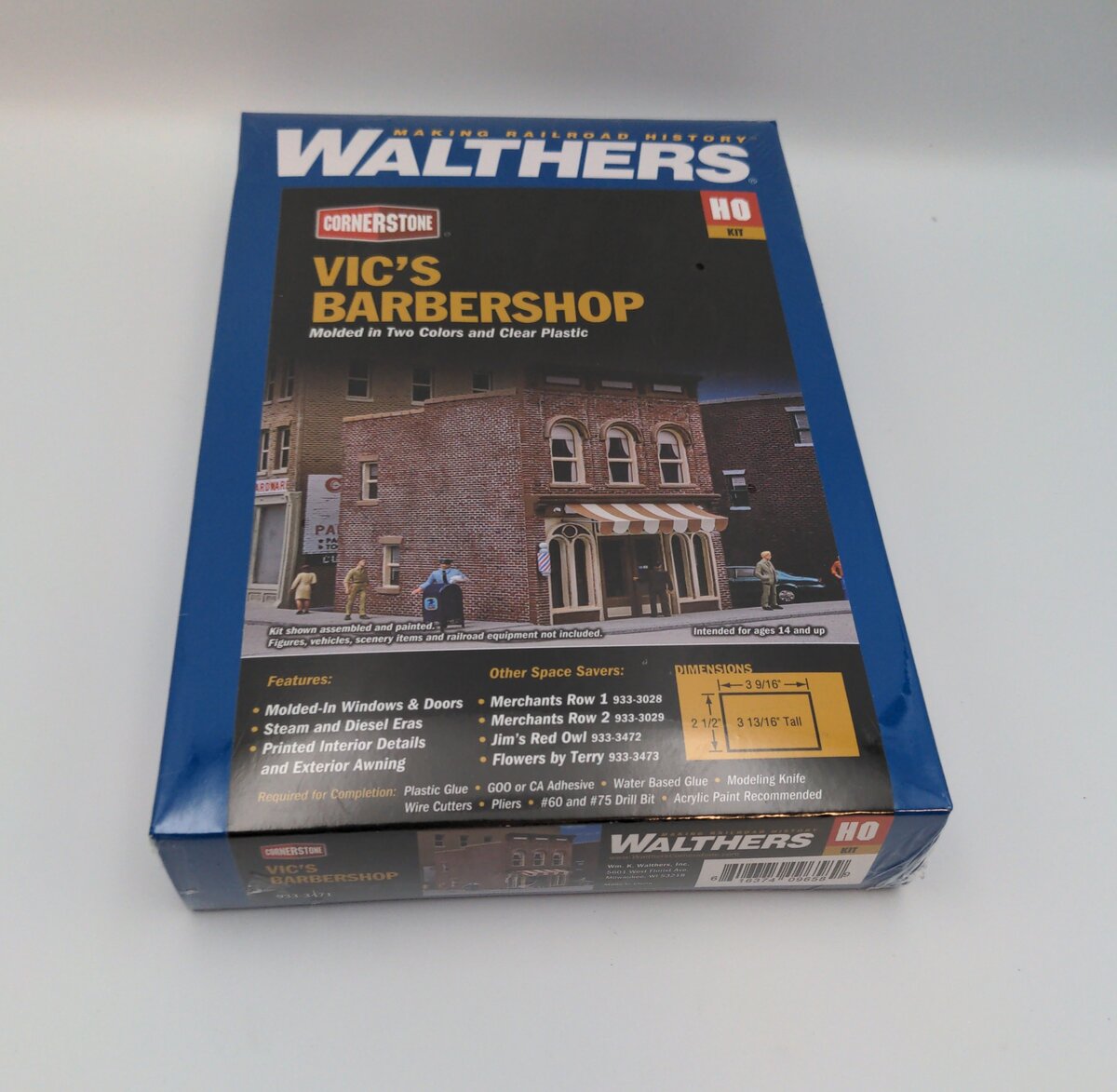 Walthers 933-3471 HO Scale Vic's Barber Shop Building Kit