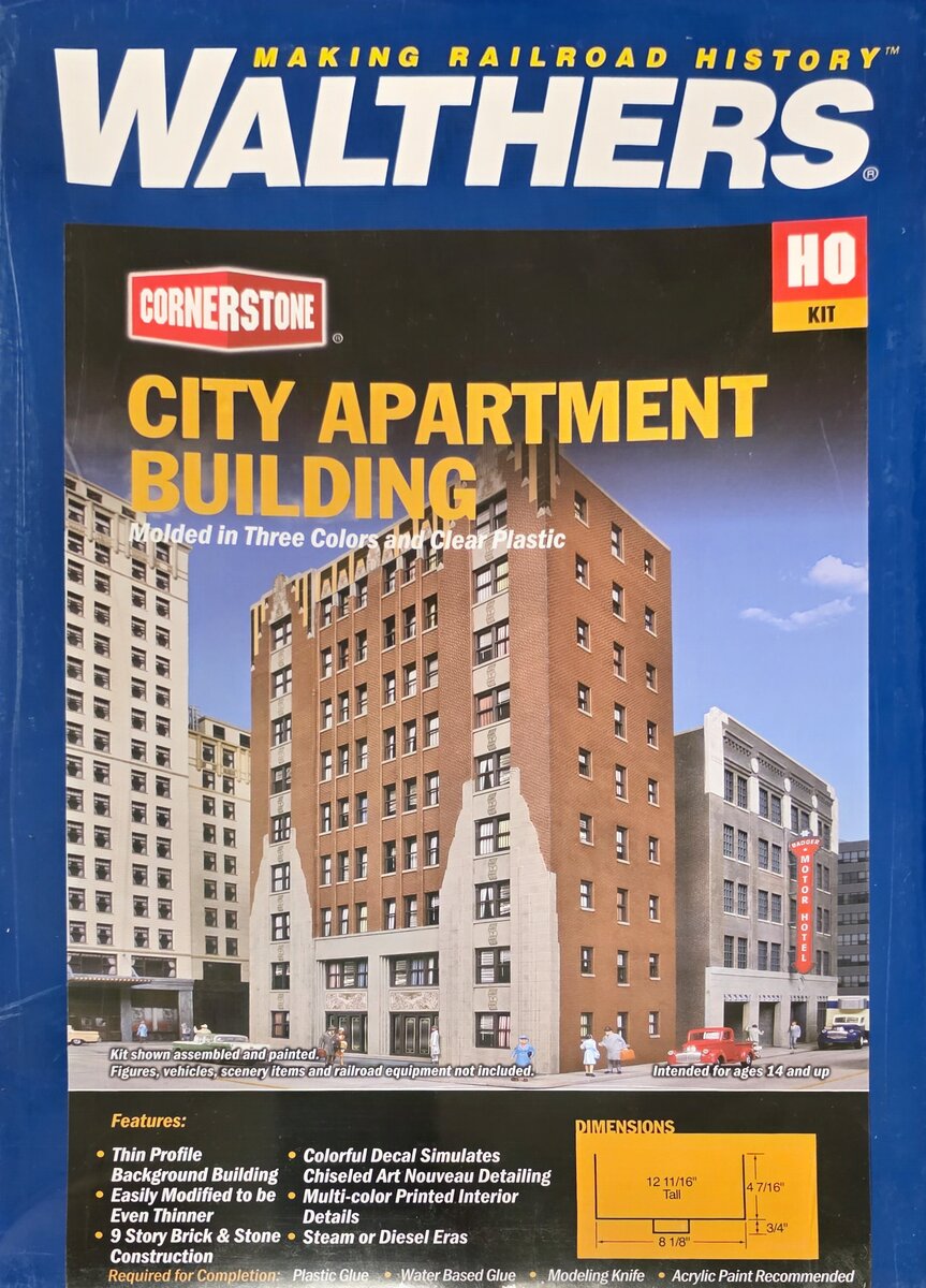 Walthers 933-3770 HO City Apartment Building Kit