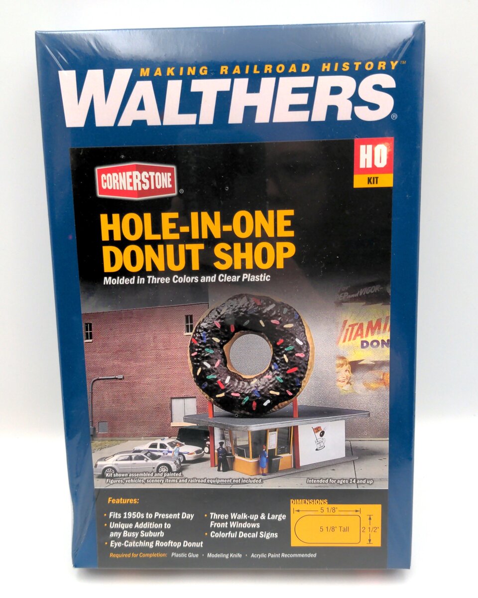 Walthers 933-3768 HO Cornestone Hole-In-One Donut Shop Building Kit