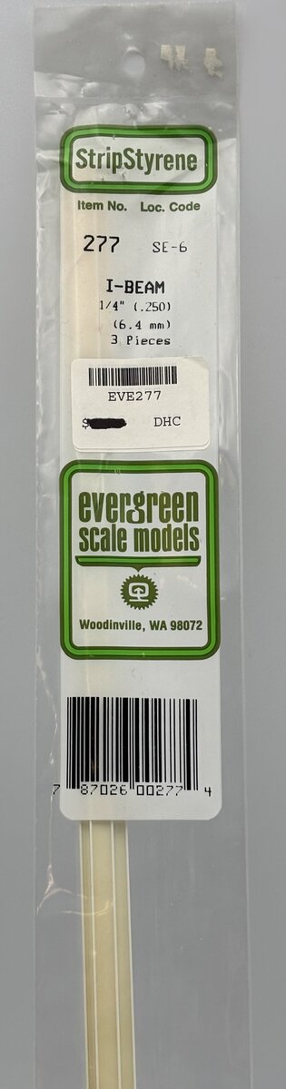 Evergreen Scale Models 277 .250