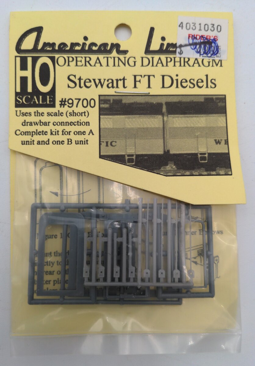 American Limited Models 9700 HO Diaphragms Stewart FT Gray