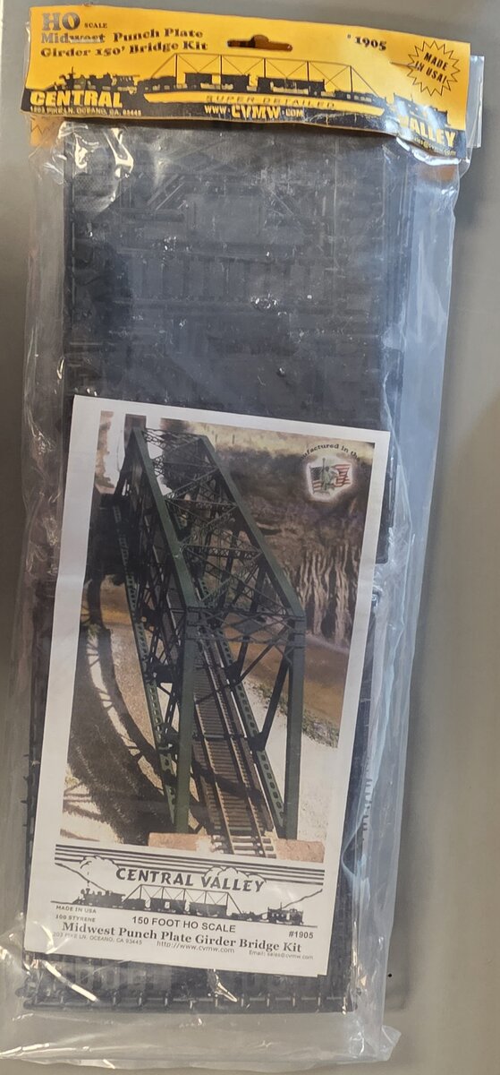Central Valley Models 1905 HO 150' Midwest Punch Plate Girder Building Kit