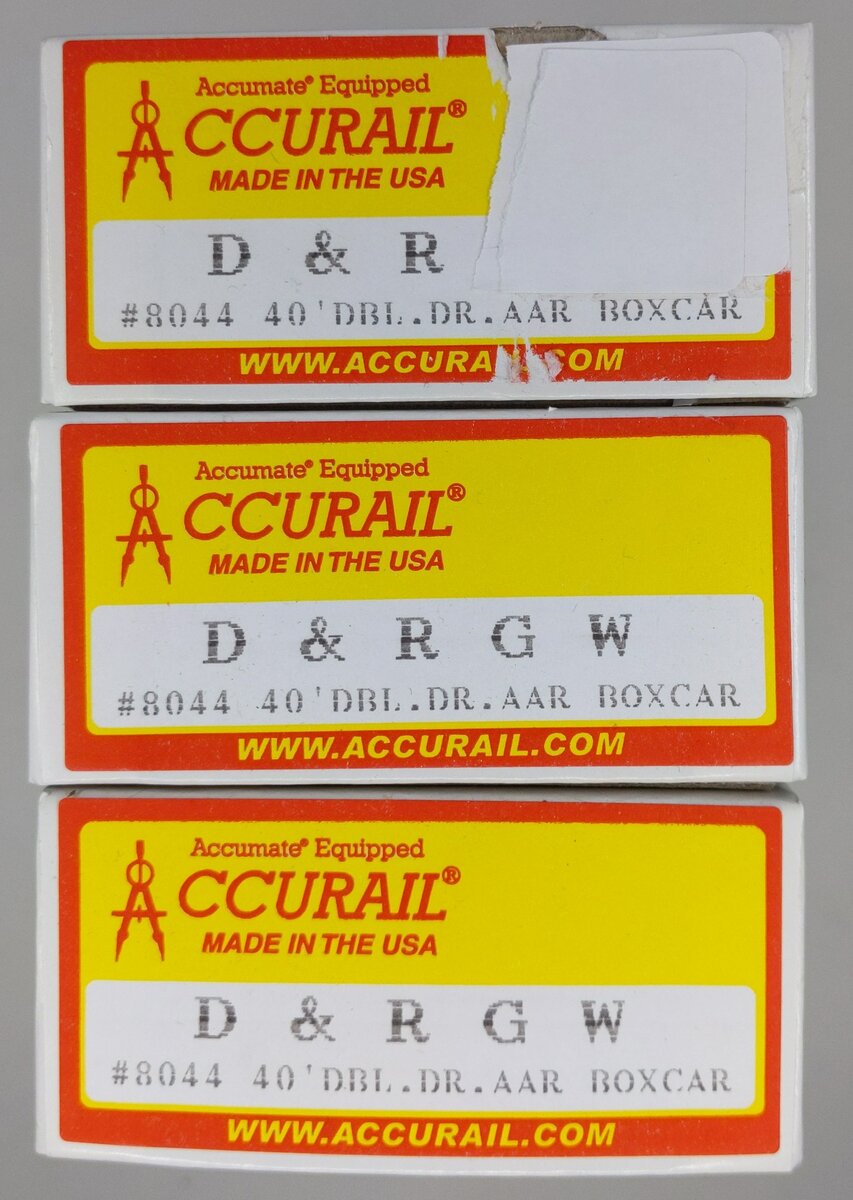 Accurail 8044 HO Denver and Rio Grand Western 40' Double Door AAR Boxcar