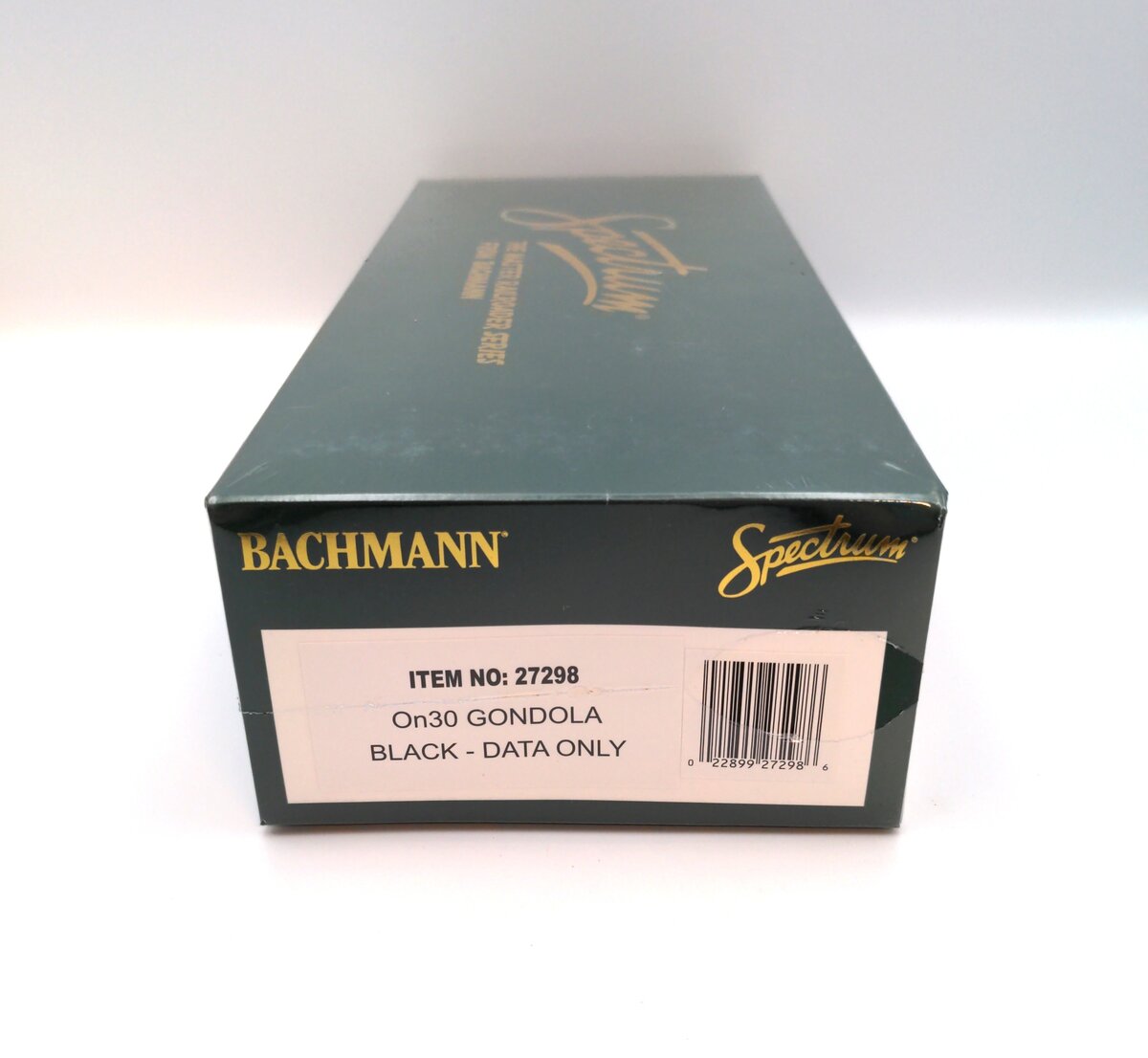Bachmann Spectrum 27298 On30 Scale Black Data Only Wood Gondola