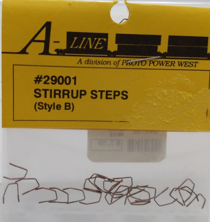 A-Line 29001 HO Freight Car Stirrup Steps Style "B" (Pack of 25)