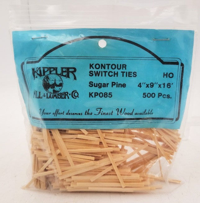 Kappler 85 HO Scale Kontour Switch Ties Low Profile 4" x 9" x 16' (Pack of 500)
