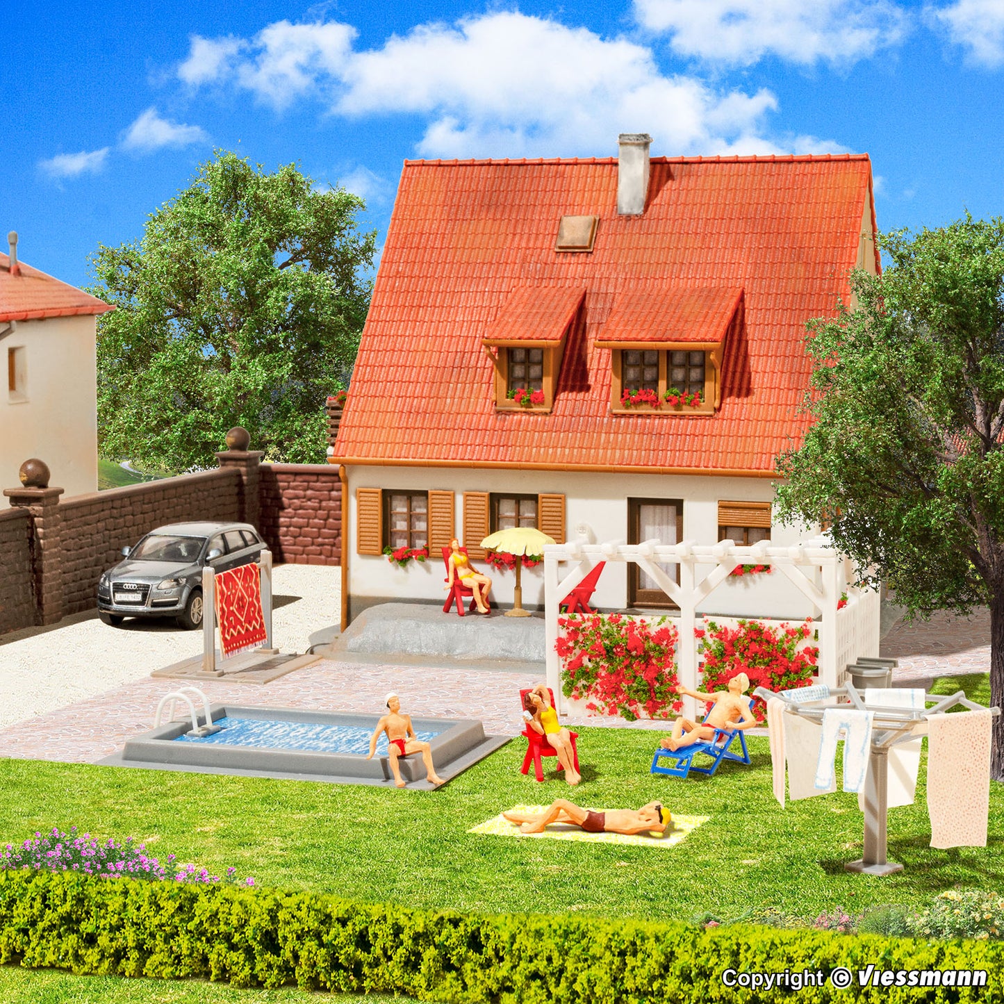 Kibri 38148 HO Garden and Terrace Decoration Set