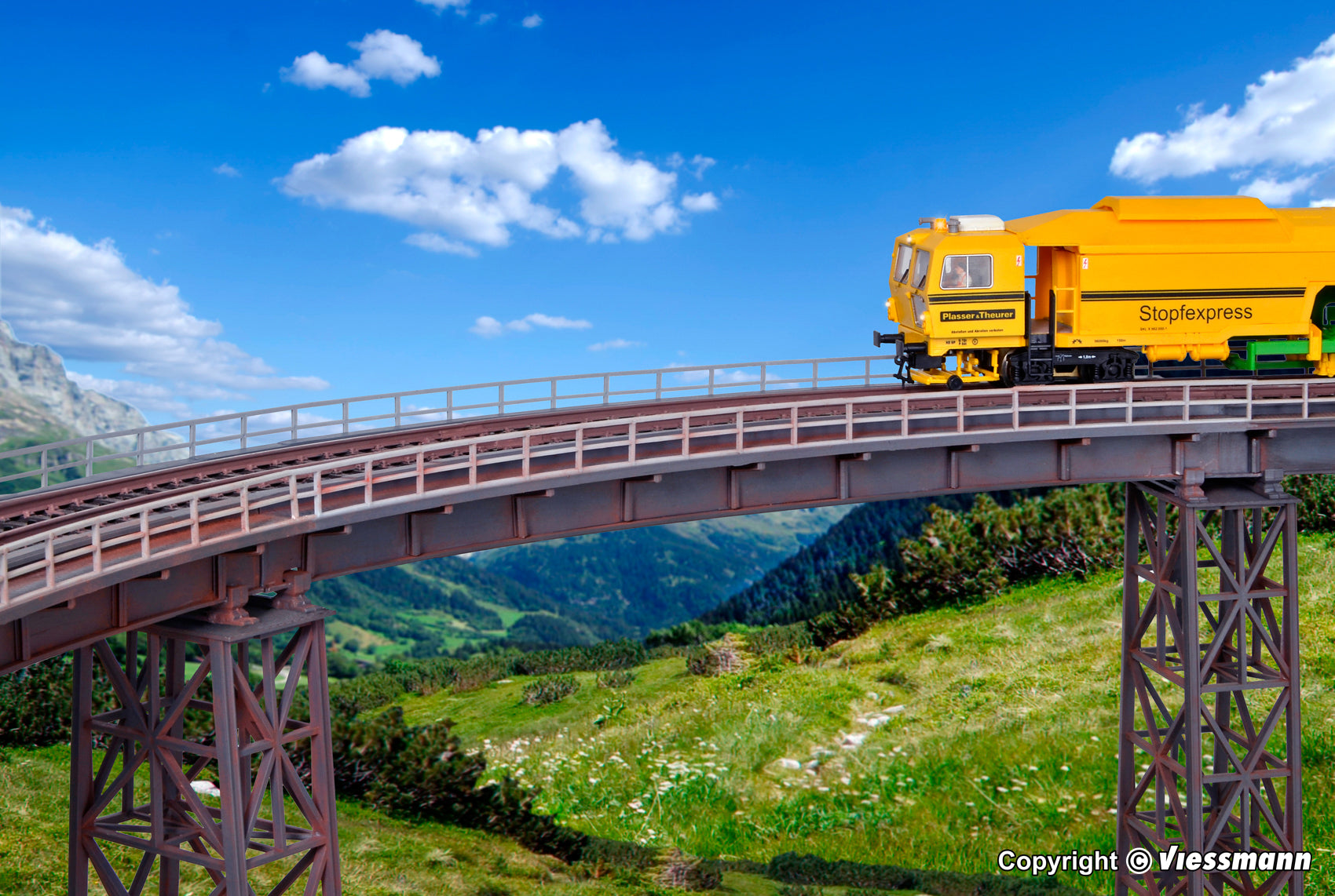 Kibri 39706 HO Single Track Curved Steel Girder Bridge Kit