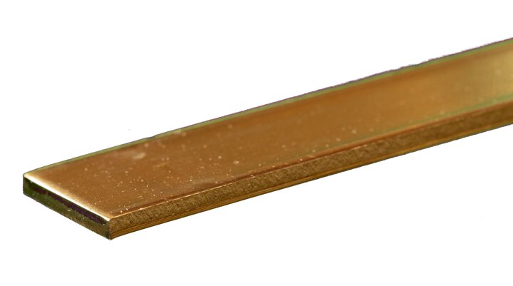 K&S 8226 0.094"  x 1/2" x 12" Brass Strip