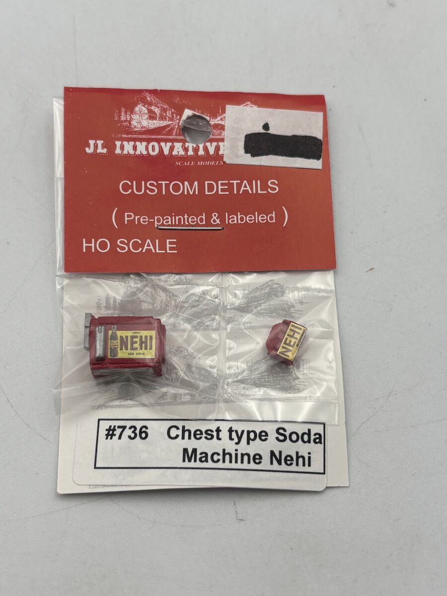 JL Innovative Design 736 HO Nehi Custom Chest Type Soda Machine with Case