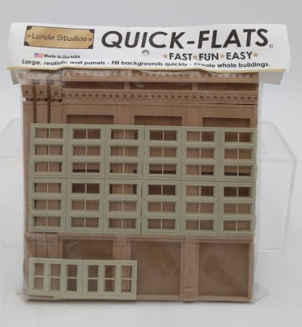 Lunde Studios QF4 HO Scale Quick-Flats City Facade Walls