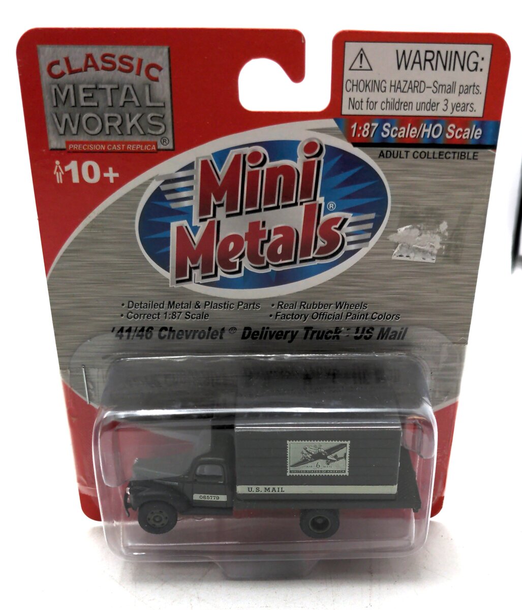 Classic Metal Works 30318 HO Mini Metals US Mail '41-'46 Chevy Delivery Truck