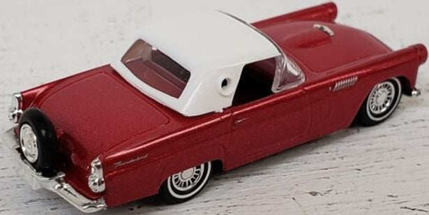 Busch 45202 HO Scale Metallic Red W/White Top 1956 Ford Thunderbird Convertible