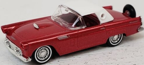 Busch 45202 HO Scale Metallic Red W/White Top 1956 Ford Thunderbird Convertible