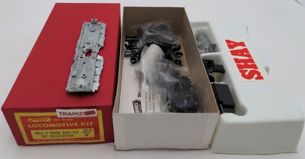 Roundhouse 380 HOn3 Scales 2-Truck Shay Undecorated Steam Locomotive Kit