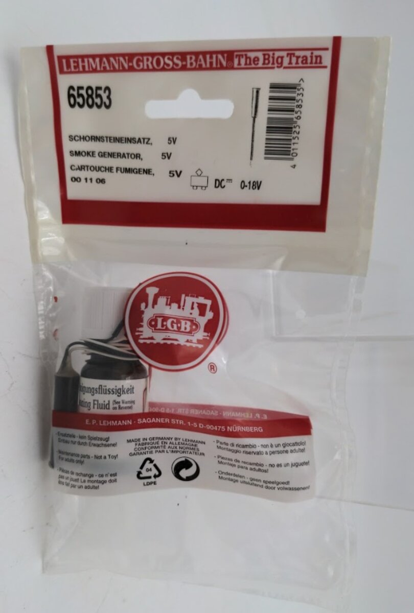 LGB 65853 Smoke Generator Stack Insert 5 Volt