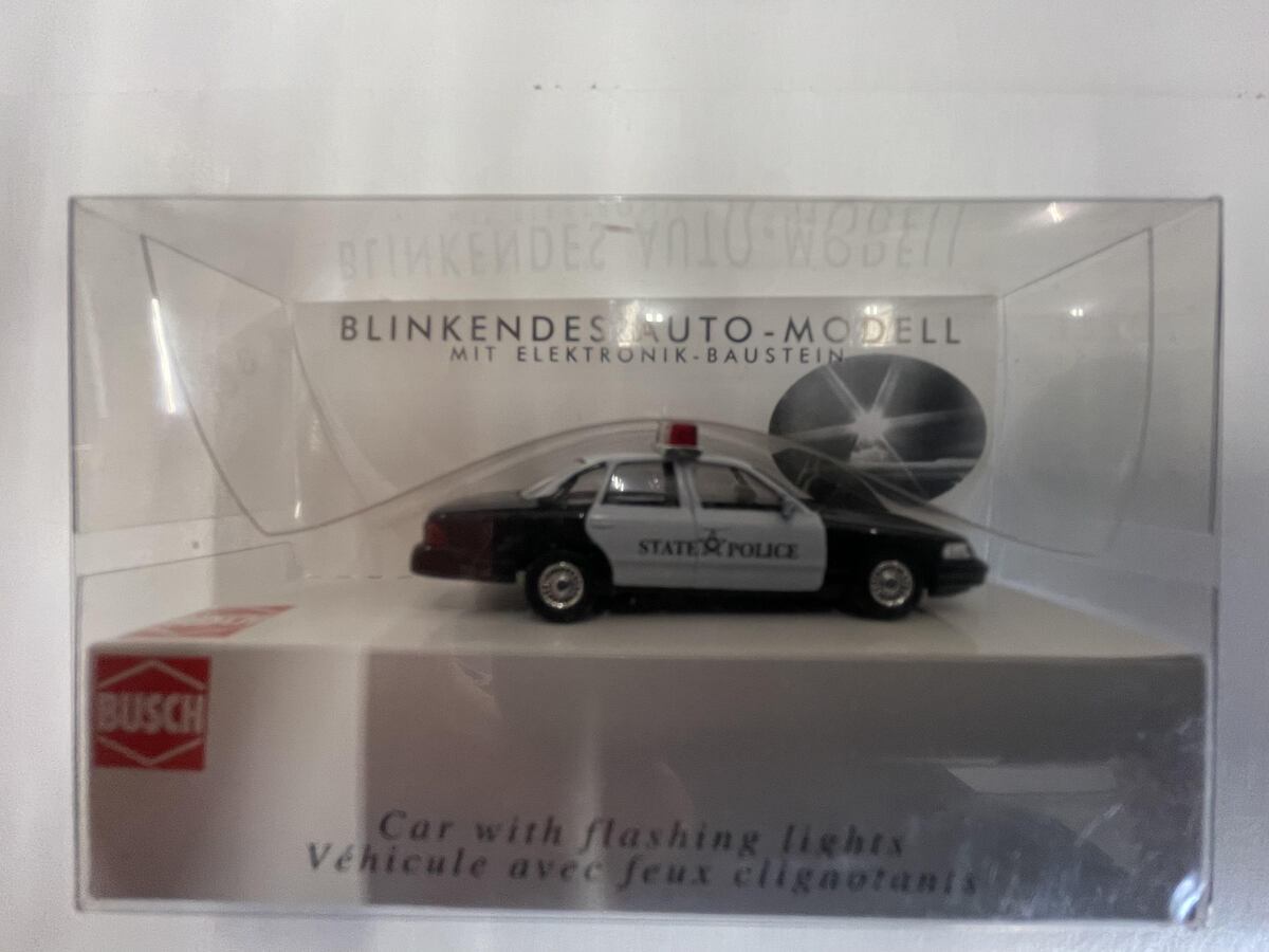 Busch 5612 HO State Police Car with Flashing Lights