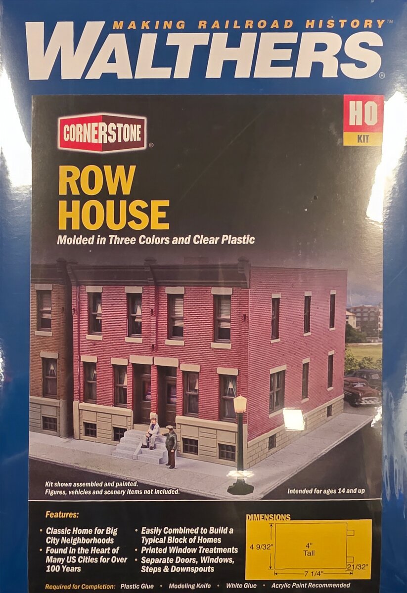 Walthers 933-3778 HO Scale Row House Building Kit