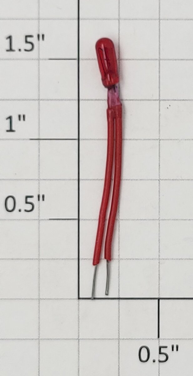 Lionel 18056-9 12 Volt Red Grain of Wheat Light Bulb with Wires