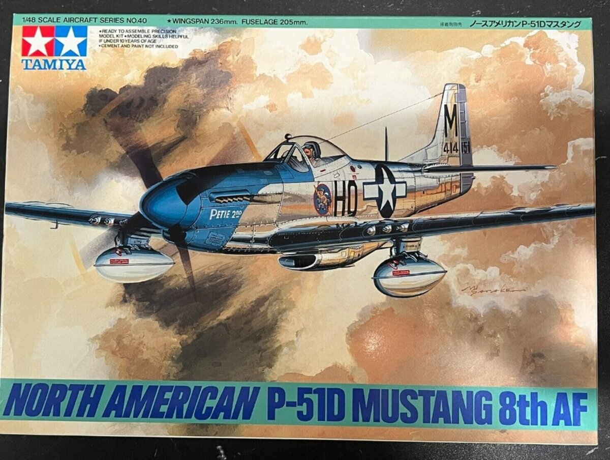Tamiya 61040 1:48 N American P51D Mustang Military Aircraft Plane Model Kit