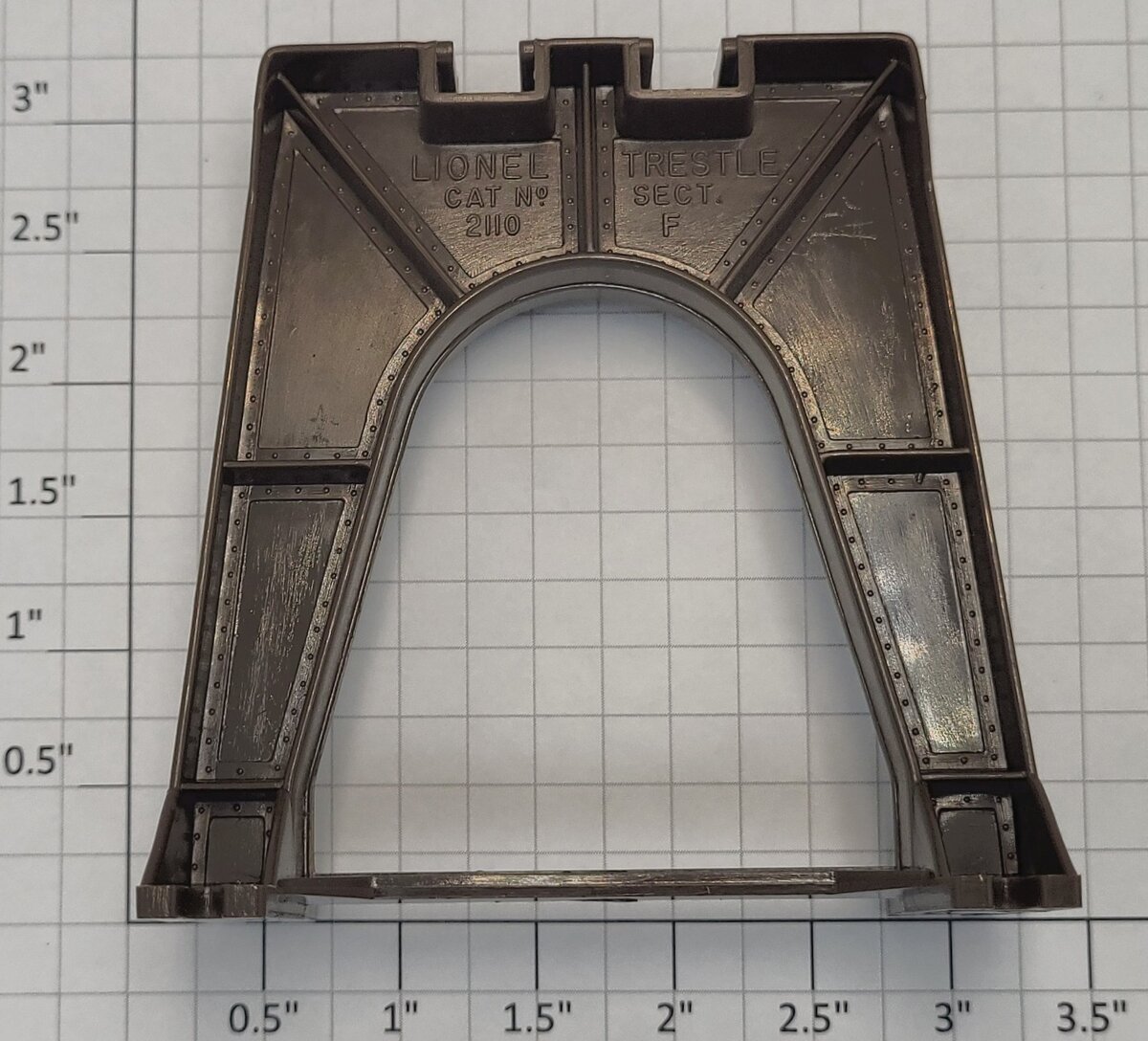 Lionel 12754-7 Brown Plastic Trestle Bridge "F" Section