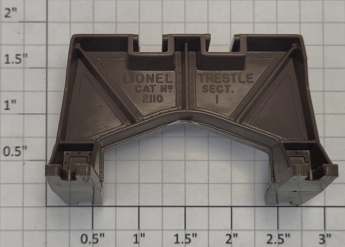 Lionel 12754-10 Brown Plastic Trestle Bridge "I" Section