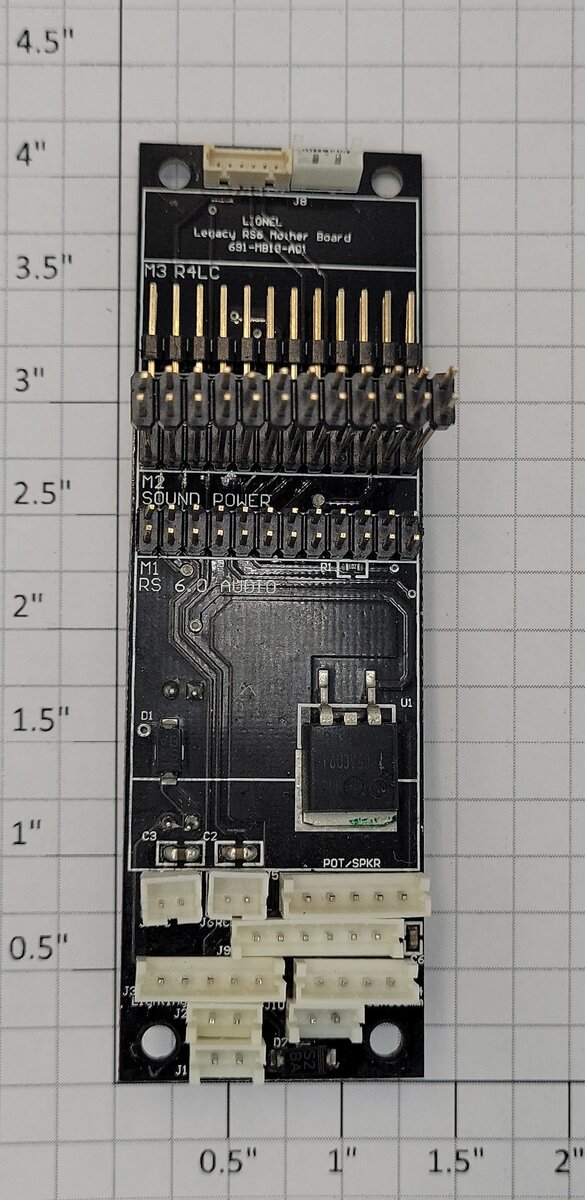 Lionel 691MB18A01 Railsounds 6.0 PCB Circuit Board with Program Connector