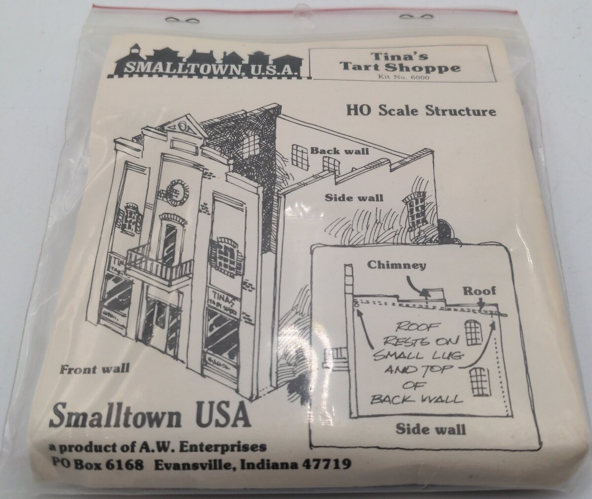 Smalltown USA 699-6000 HO Tinas Tart Shoppe Building Kit