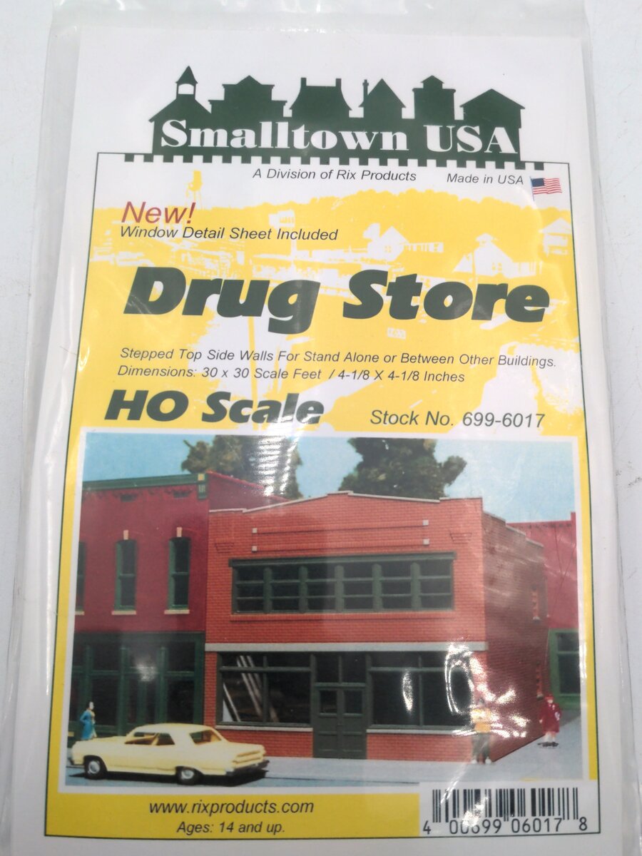 Smalltown USA 699-6017 HO Drug Store Building Kit