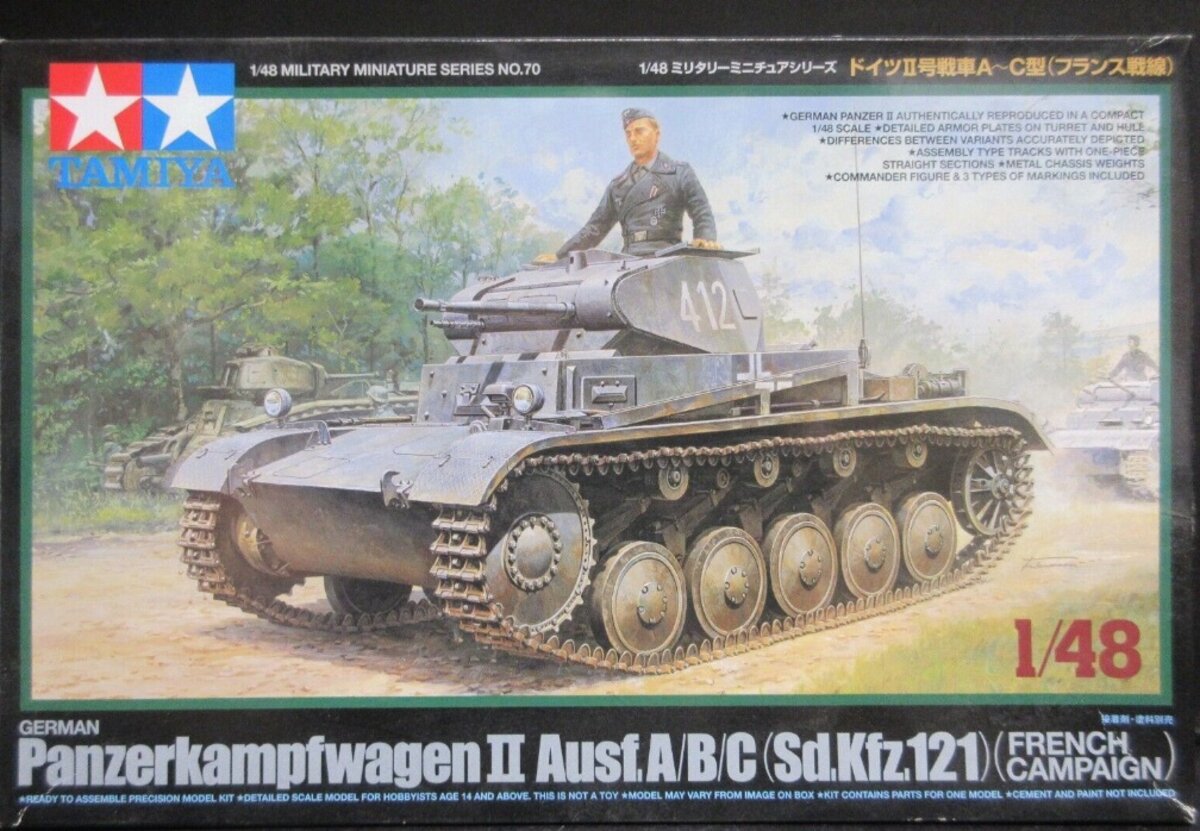 Tamiya 32570 1:48 German Panzer II A/B/C French Campaign Military Tank Kit