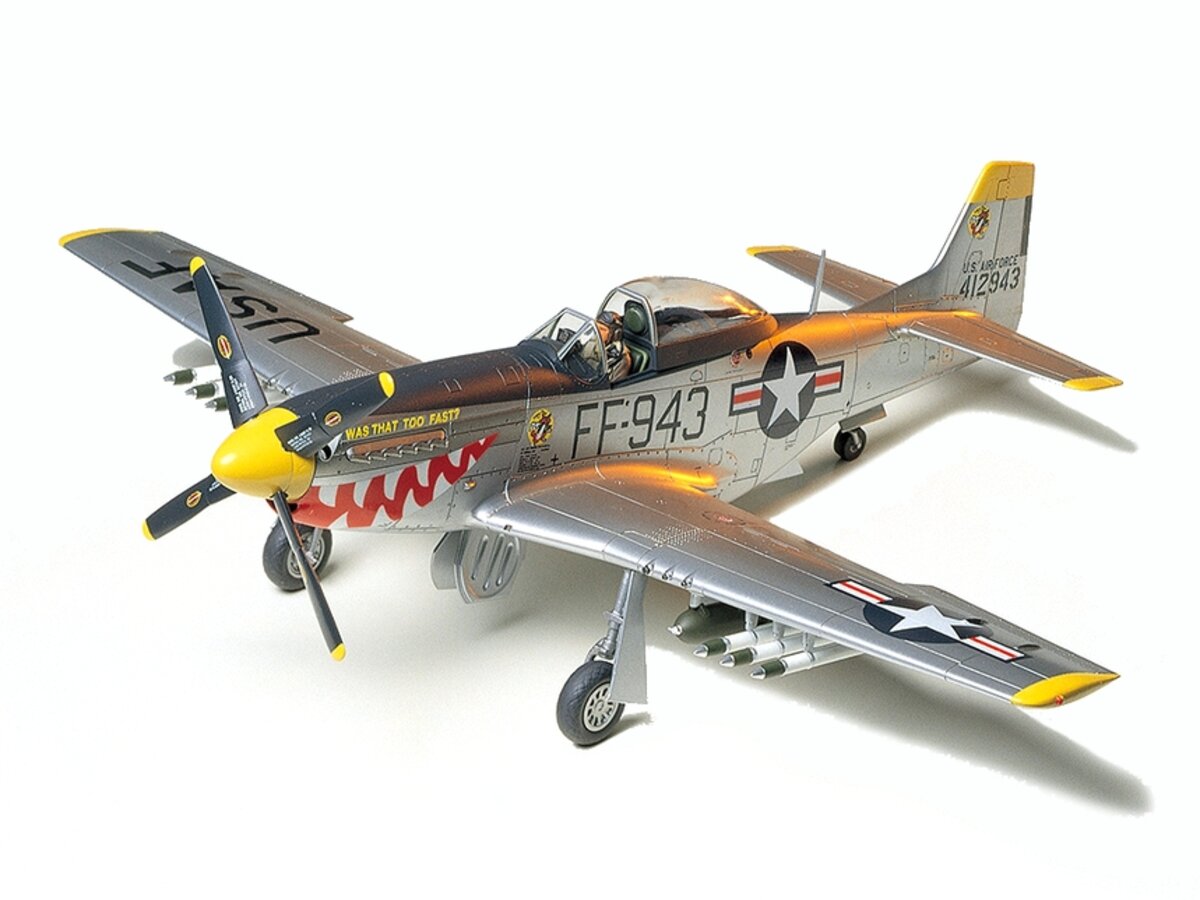 Tamiya 61044 1:48 F51D Mustang Fighter Korean War Military Aircraft Plane Kit