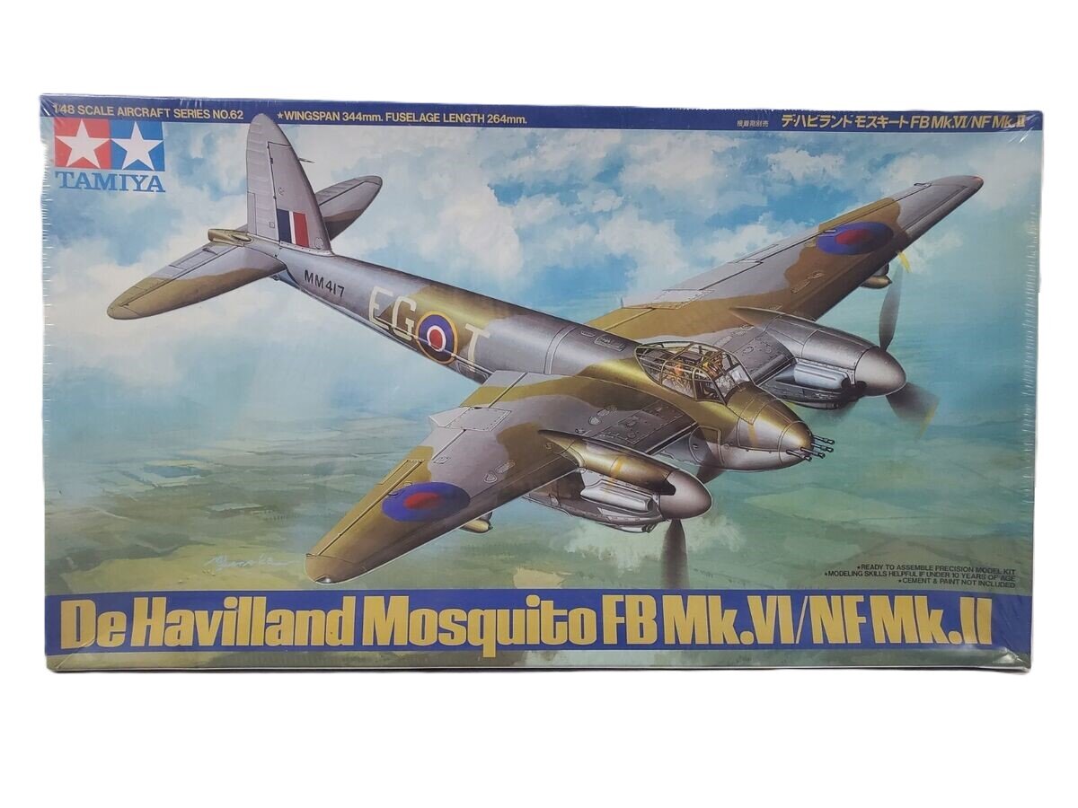 Tamiya 61062 1:48 Mosquito FB MK VI/NF MK II Military Aircraft Plane Model Kit